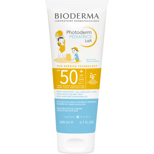 BIODERMA PHOTODERM PEDIATRICS LAIT SPF50+ Babies and children dry skin واقي الشمس الكيميائي للاطفال من بايو ديرما
