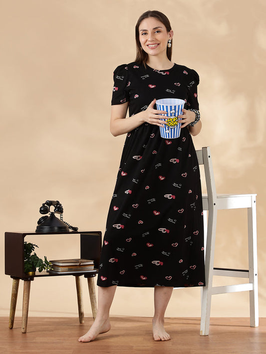 Best maternity black nighty that is comfortable for women