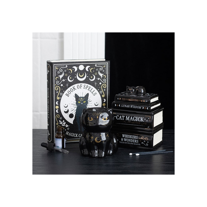 Black Cat Magick Oil Burner 🇬🇧