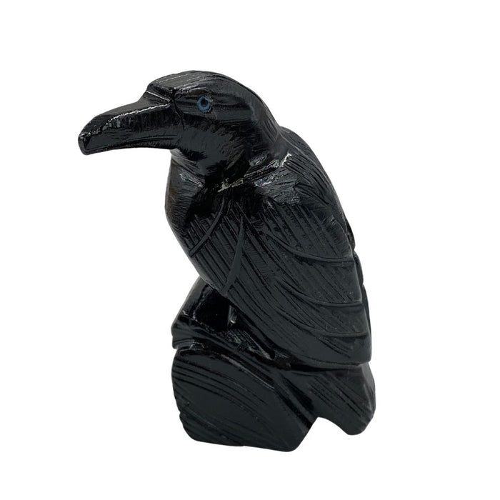 Black Onyx Crystal Crow