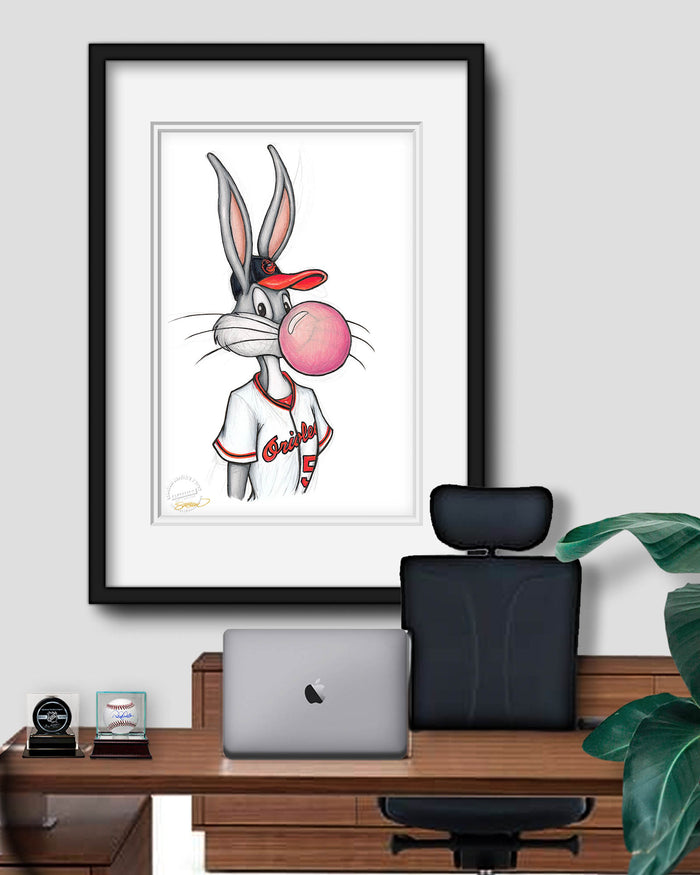 Bubblegum Bugs x MLB Baltimore Orioles Art Print