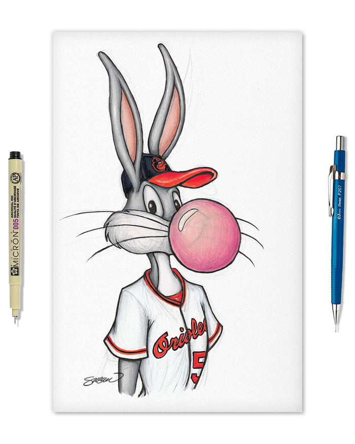 Bubblegum Bugs x MLB Baltimore Orioles Art Print