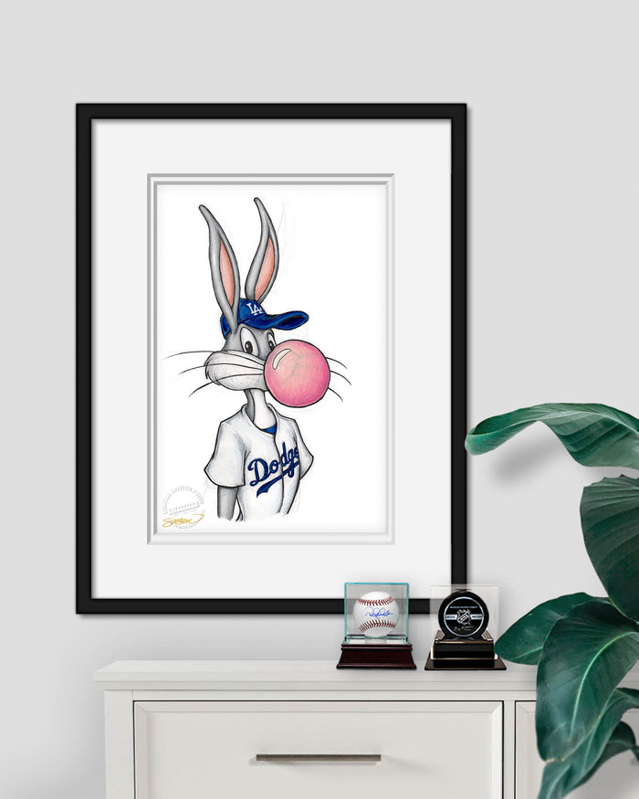 Bubblegum Bugs x MLB Dodgers Art Print