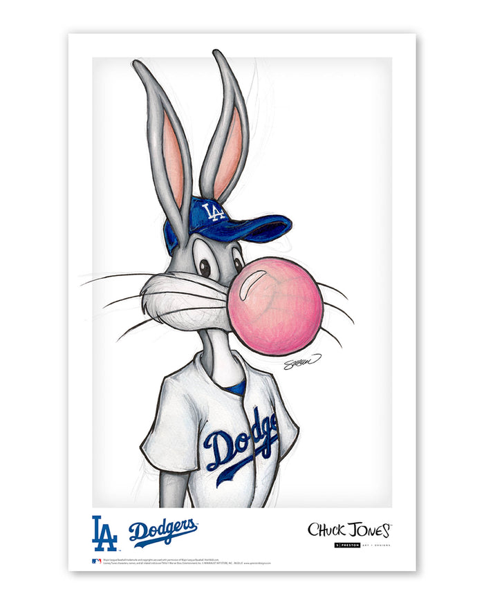 Bubblegum Bugs x MLB Dodgers Art Print