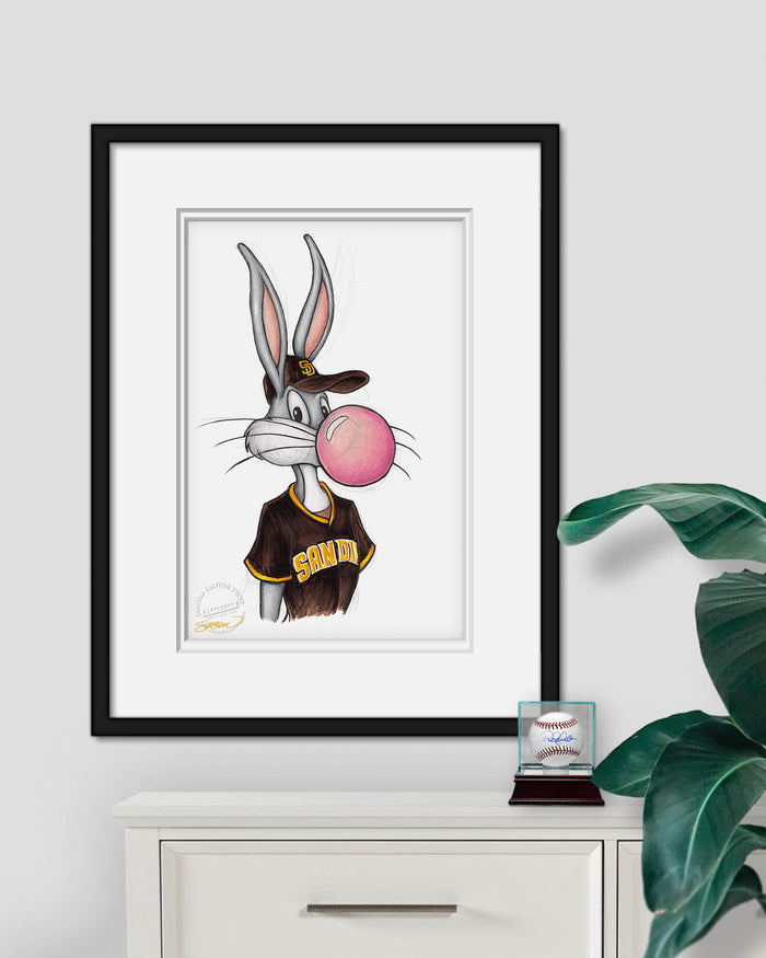 Bubblegum Bugs x MLB Padres Limited Edition Art Print