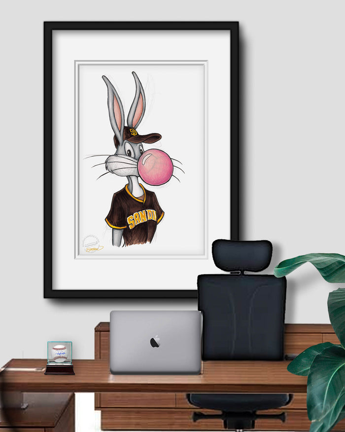 Bubblegum Bugs x MLB Padres Limited Edition Art Print