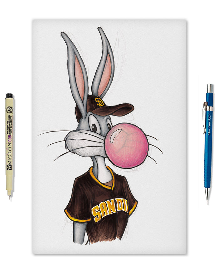 Bubblegum Bugs x MLB Padres Limited Edition Art Print