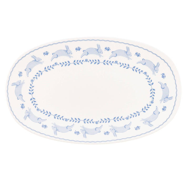 Bunny Oval Bamboo Tray