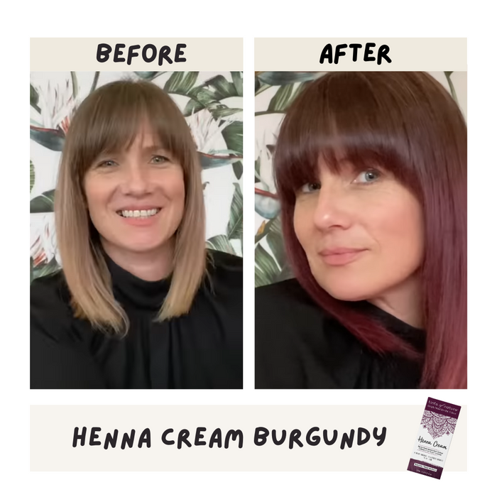 Burgundy Henna Cream Semi-Permanent Hair Dye