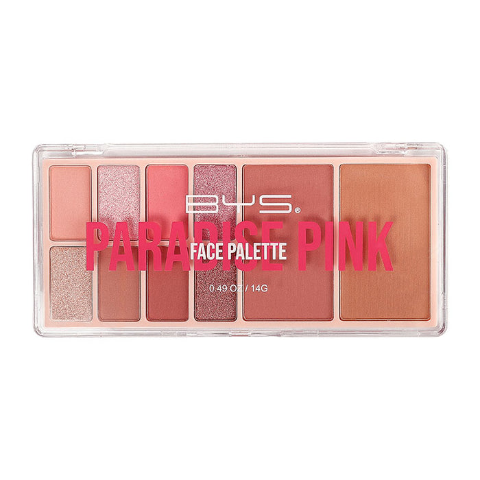 BYS Paleta de ojos y rostro 10 piezas - Paradise Pink