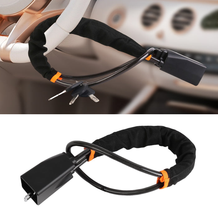 Car Steering Wheel Lock With 3 Keys Anti Theft Device Seat Belt Lock Steering Wheel Lock 🇬🇧