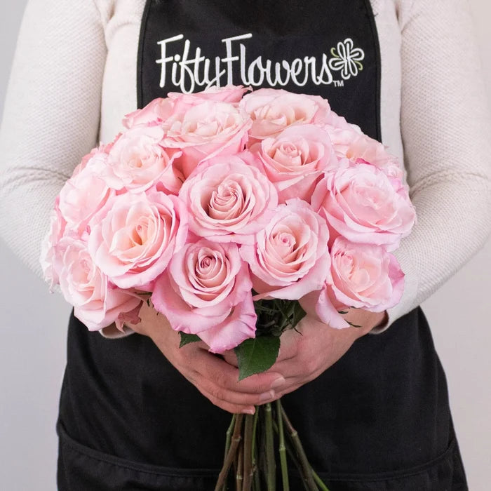 Cielo Light Pink Roses in Hand