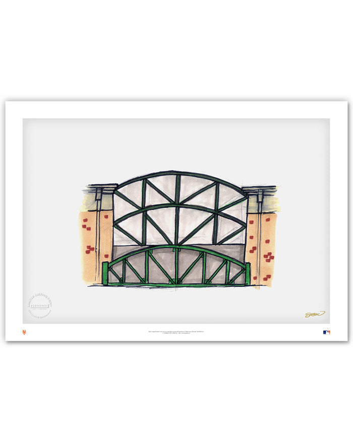 Citi Field Ink Sketch Limited Edition Fine Art Print