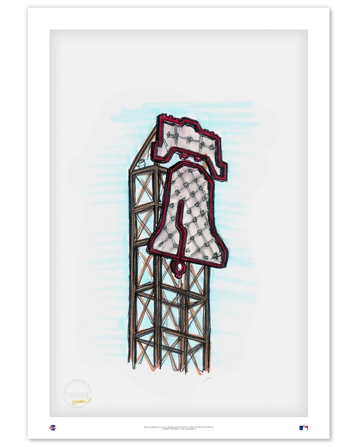 Citizens Bank Park Ink Sketch Limited Edition Art Print