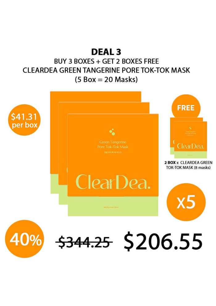 (BUY 3+2 FREE) CLEARDEA TANGERINE TOK-TOK MASK