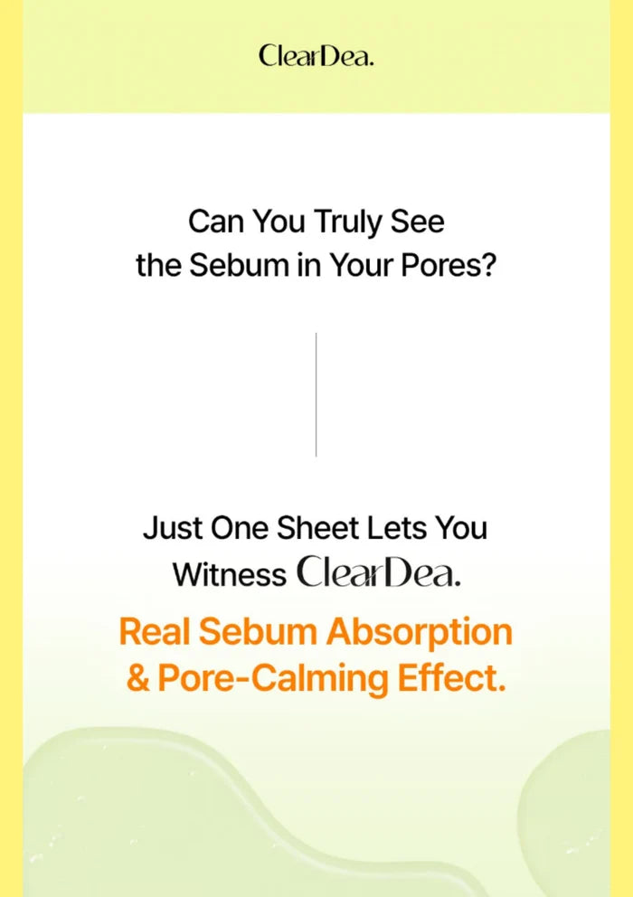 ClearDea Green Tangerine Pore Tok-Tok Mask for sebum absorption and pore-calming care