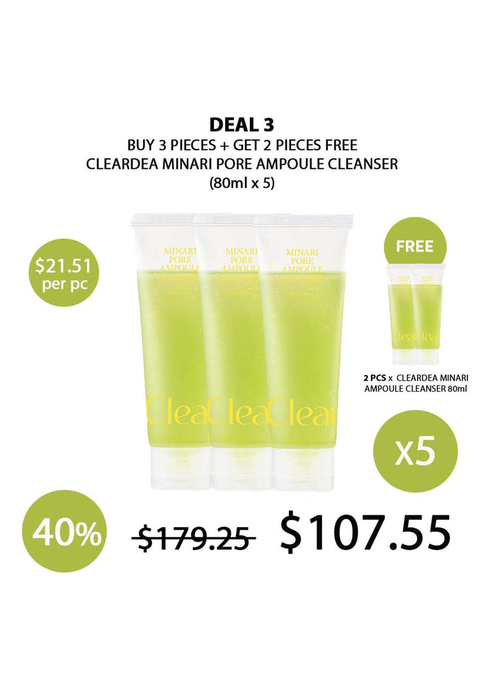 (BUY 3+2 FREE) CLEARDEA MINARI AMPOULE CLEANSER