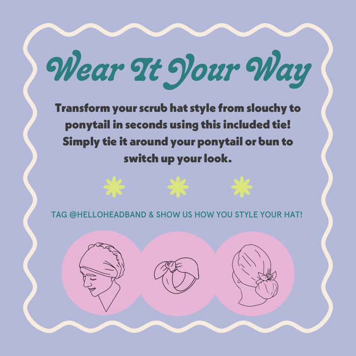 CloudCaps Scrub Cap | Charcoal Smiley