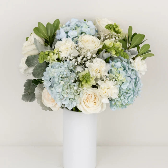 Coastal Vibes Blue Flower Bouquet Vase - Image