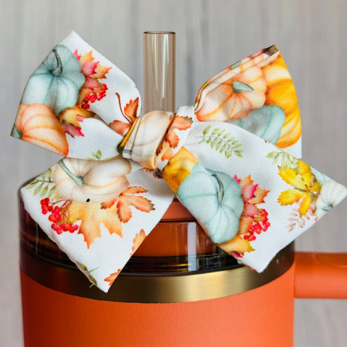 Colorful Pumpkins Tumbler Bow - Universal Fit