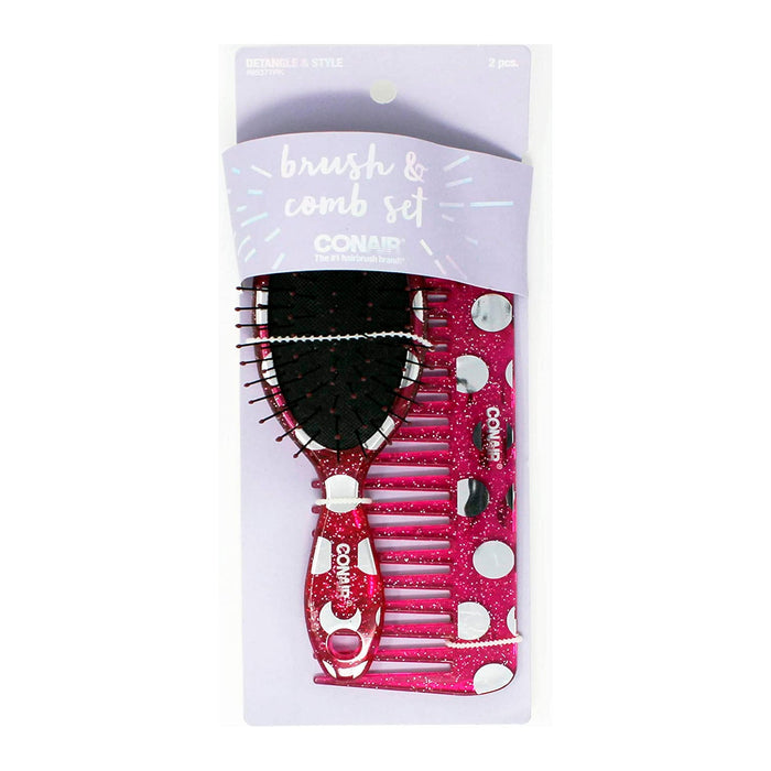 Conair Cushion Brush n Comb Set Mid Size - ikatehouse