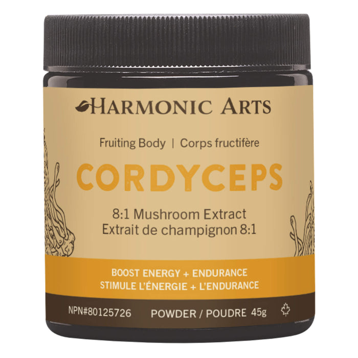 Jar of Harmonic Arts Cordyceps  Powder 45 Grams