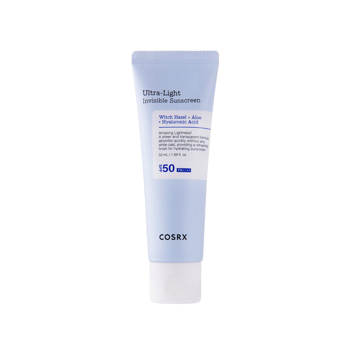 COSRX Ultra Light Invisible Sunscreen SPF50+PA++++ - lengvas apsauginis veido kremas nuo saulės