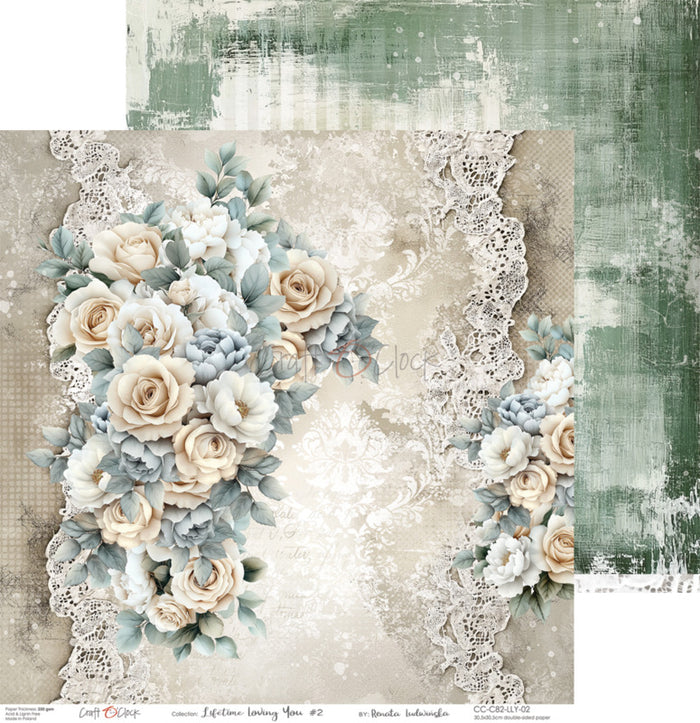 Craft O'Clock - 12X12 Paper Pad - Lifetime Loving You. Available at Embellish Away in Bowmanville Ontario Canada.