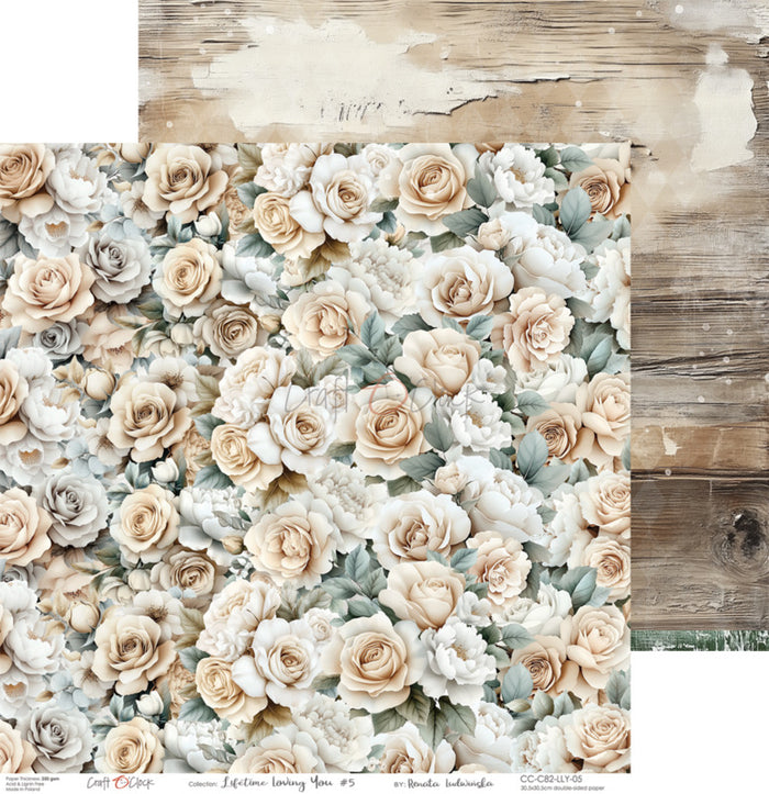 Craft O'Clock - 12X12 Paper Pad - Lifetime Loving You. Available at Embellish Away in Bowmanville Ontario Canada.