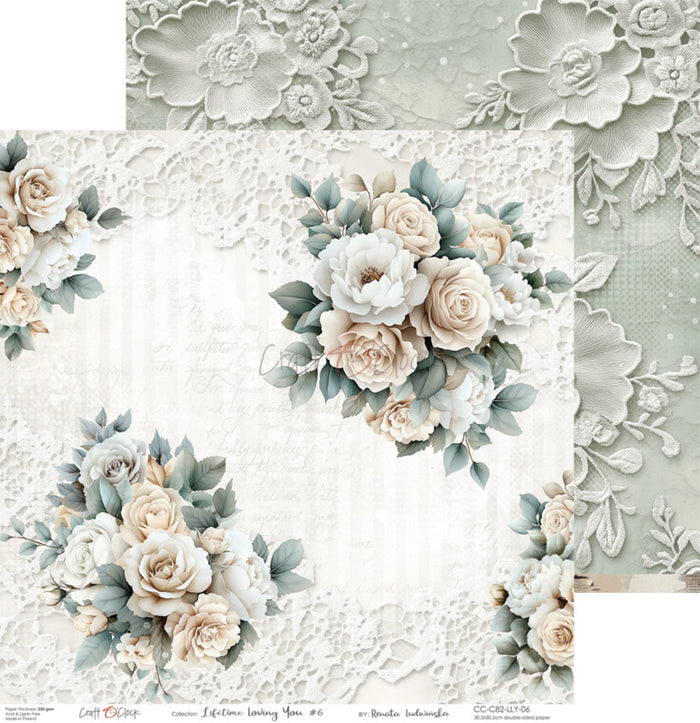 Craft O'Clock - 12X12 Paper Pad - Lifetime Loving You. Available at Embellish Away in Bowmanville Ontario Canada.