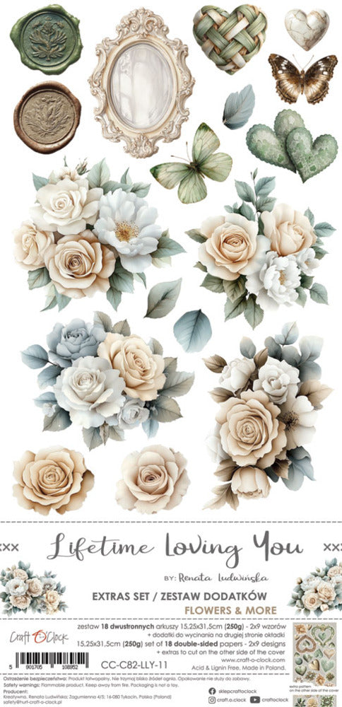 Craft O'Clock - Extras Set - Lifetime Loving You - Flowers. Available at Embellish Away in Bowmanville Ontario Canada.