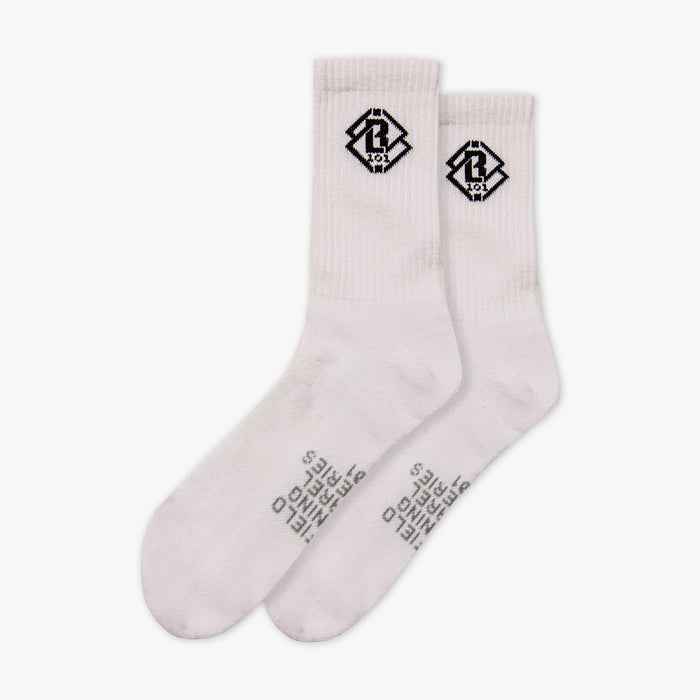 White Crew Performance Poly Socks 6-Pack 6