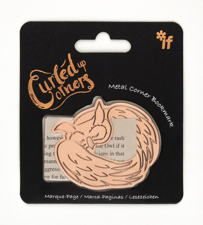 'Curled-up Corners' metal bookmark (sleeping mouse)