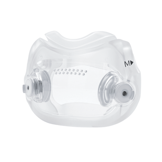 medium dreamwear full face cushion front quarter view