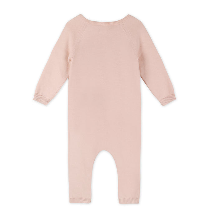 Diamond Pointelle Knit Baby Jumpsuit (Organic Cotton)