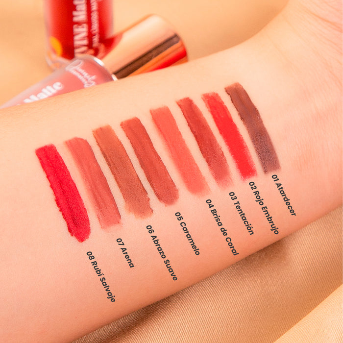 DIVINE MATTE LABIAL LÍQUIDO CREMOSO (01 Atardecer)
