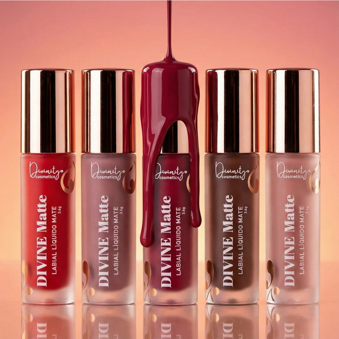 DIVINE MATTE LABIAL LÍQUIDO CREMOSO (01 Atardecer)