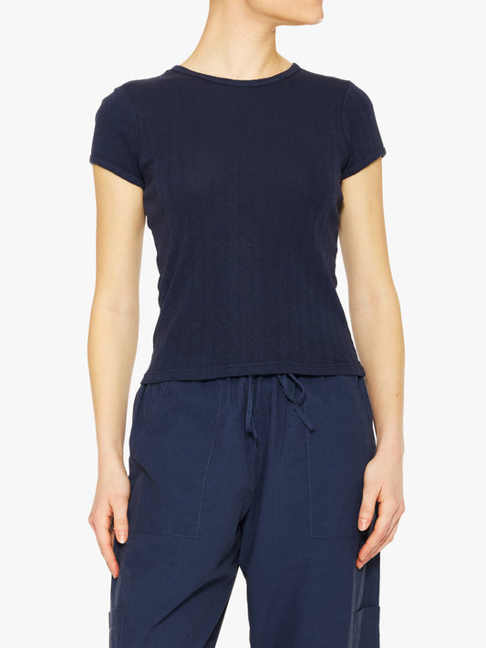Donni The Pointelle Baby Tee