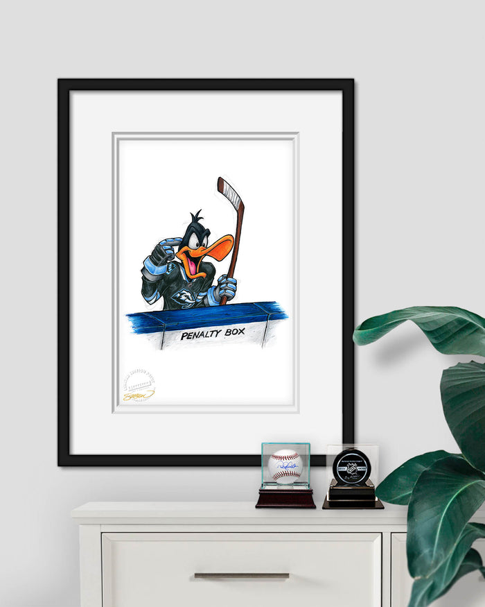 Duck Season Hockey Season x NHL Mammoth Daffy Duck Limited Edition Art Print