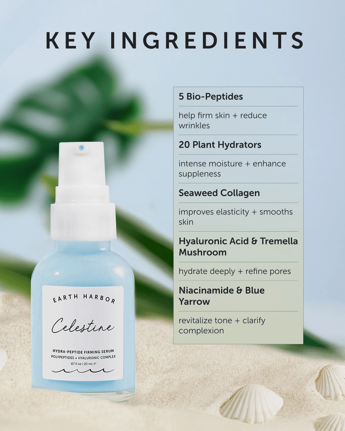Earth Harbor Celestine Plumping Serum: Seaweed Peptides + Hyaluronic Acid - Aesthetics By Kell
