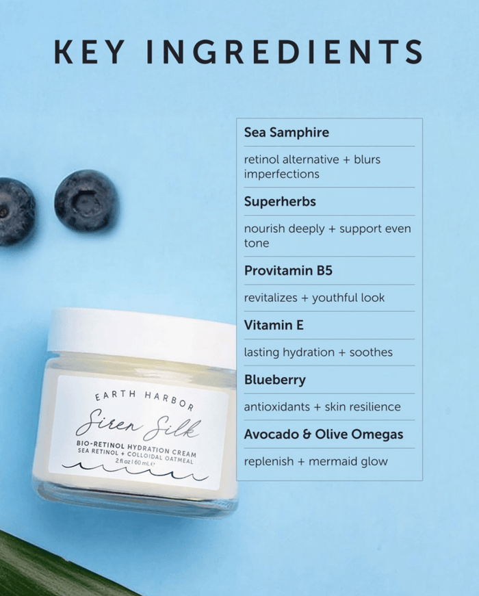 Earth Harbor Siren Silk Bio - Retinol Hydration Creme: Sea Retinol + Superherbs - Aesthetics By Kell