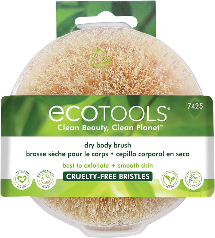 ECOTOOLS clean beauty clean planet dry body brush curelty free bristles فرشاة التنظيف والتقشير الجاف للجسم من ايكو تولز