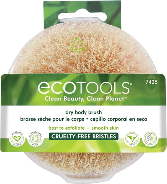 ECOTOOLS clean beauty clean planet dry body brush curelty free bristles فرشاة التنظيف والتقشير الجاف للجسم من ايكو تولز