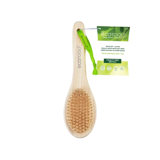 ECOTOOLS clean beauty clean planet dry body brush curelty free bristles فرشاة التنظيف والتقشير الجاف للقدم من ايكو تولز