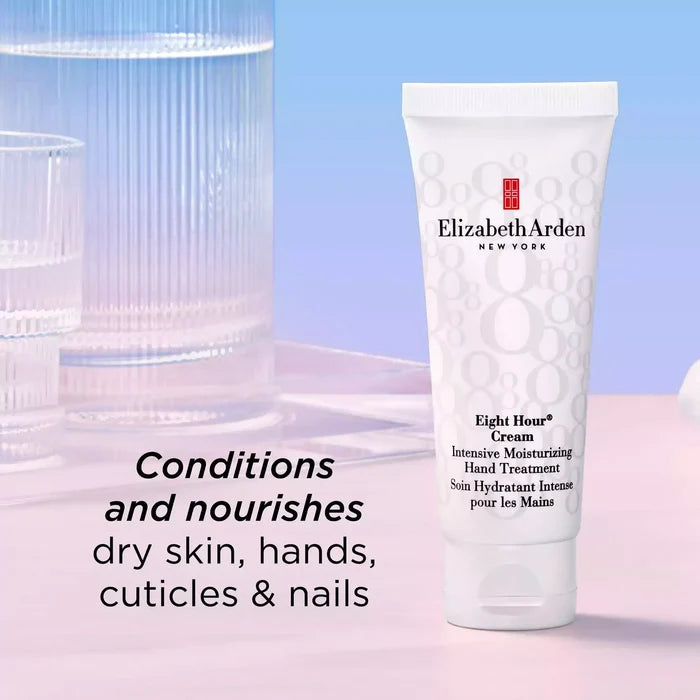 Conditions and nourishes dry skin, hands, cuticles and nails