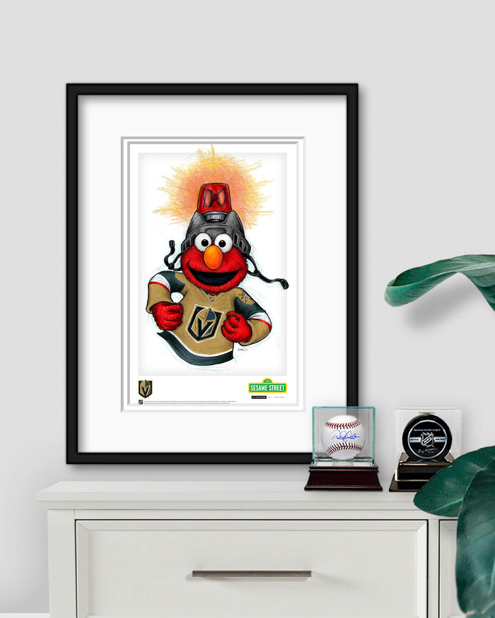 Elmo Loves Goals! x NHL Golden Knights Limited Edition Art Print
