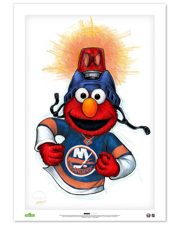 Elmo Loves Goals! x NHL Islanders Limited Edition Art Print