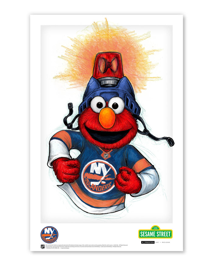 Elmo Loves Goals! x NHL Islanders Limited Edition Art Print