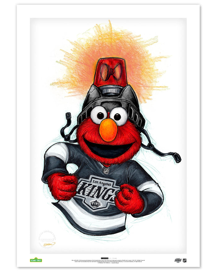 Elmo Loves Goals! x NHL Kings Limited Edition Art Print