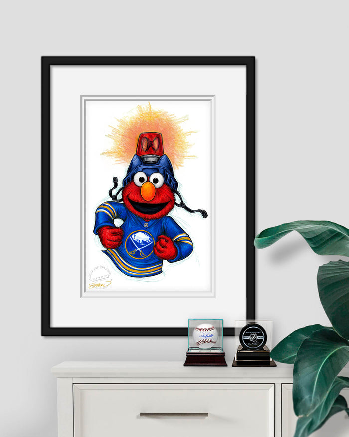 Elmo Loves Goals! x NHL Sabres Limited Edition Art Print